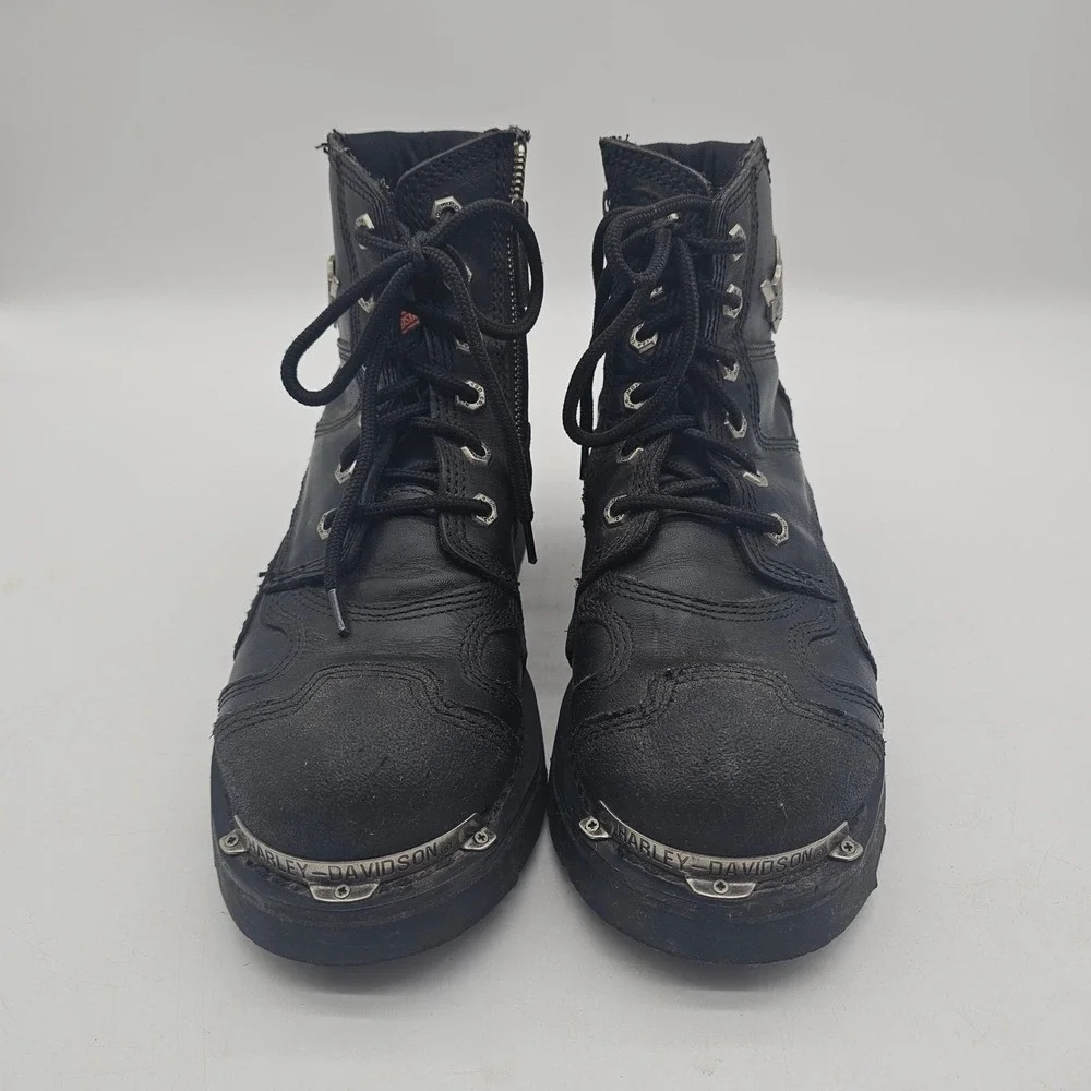 Harley Davidson women's Black Stealth Motorcycle Riding Boots D91642 Size 9.5
